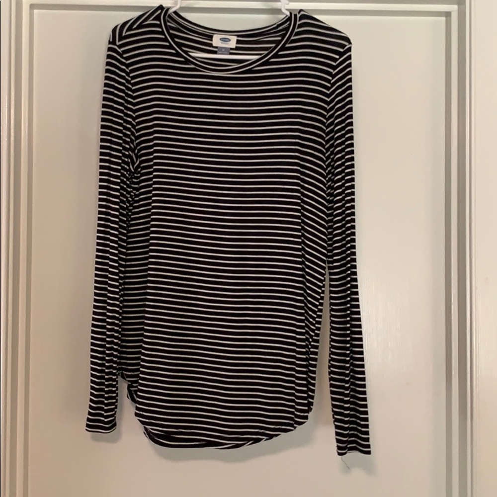 Old Navy Black Striped Top